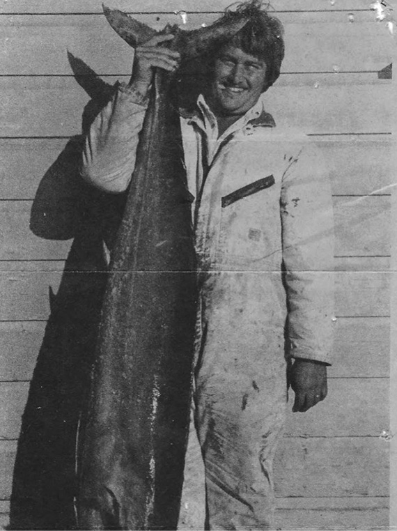 Mark in 1989 with a 92-pound wahoo
