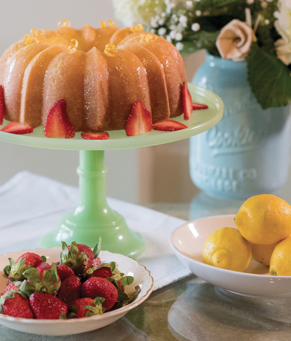 Lemon “cheesecake” is a Southern classic usually baked in thin layers that alternate with icing, but Upchurch opts for a bundt style.