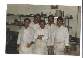 With his culinary crew at Wild Dunes