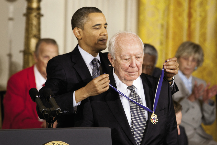 art giant: In 2010, President Barack Obama awarded Jasper Johns with the Presidential Medal of Freedom.