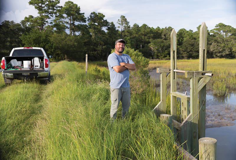 The Steward: Jeff Snyder, a biologist, knows every nook, creek, and cranny of these 2,200 acres. He has lived on-site and managed the land after the Beach Company bought it in 1995, building rice trunks to enhance water features for the property’s abundant wildlife.