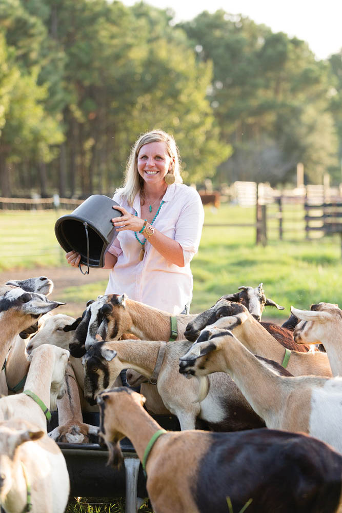 Downward Facing Goat: Missy Farkouh was lured into goat farming thanks to goat yoga (occasionally offered at The Goatery). As Sillivant’s business partner, she’s become conversant in all things animal husbandry, from veterinary care to cheese making.