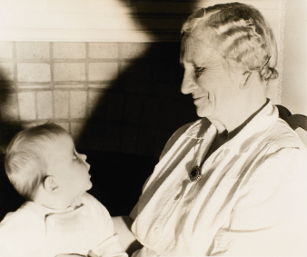 pictured as an infant in 1950