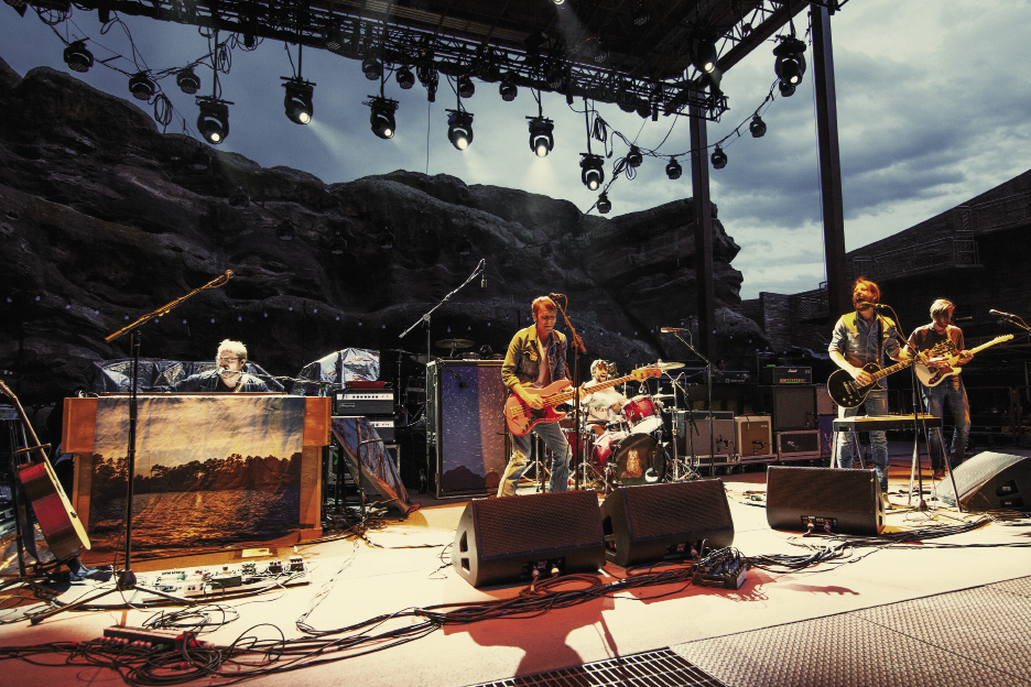 Band of Horses played Denver’s Red Rocks Amphitheatre on August 3, 2012 for their tour with My Morning Jacket. “We’ve been inspired by the way they handle themselves on and off stage,” notes Bridwell.