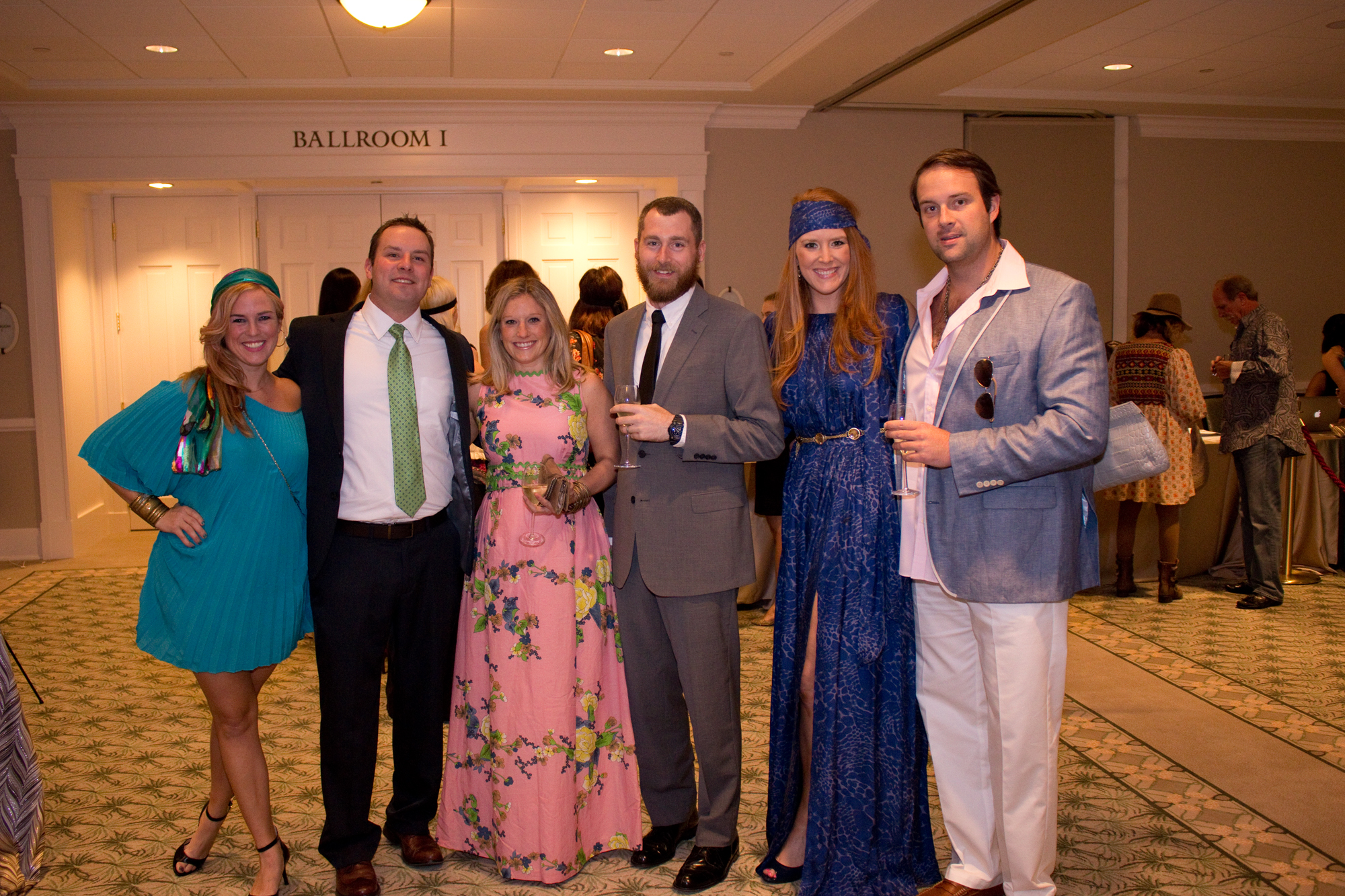 Charleston Magazine Club director Angharad Chester-Jones with Stephen Williams, Susie Armstrong-Tracey, Greg Tracey, Meredith Siemans, and Jonathan Tibbs