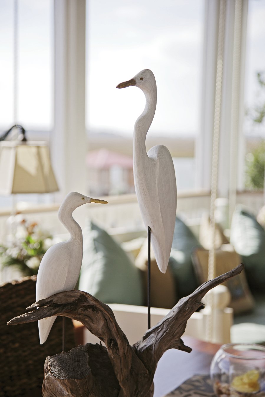 egret statues came from a boutique on Edisto Island