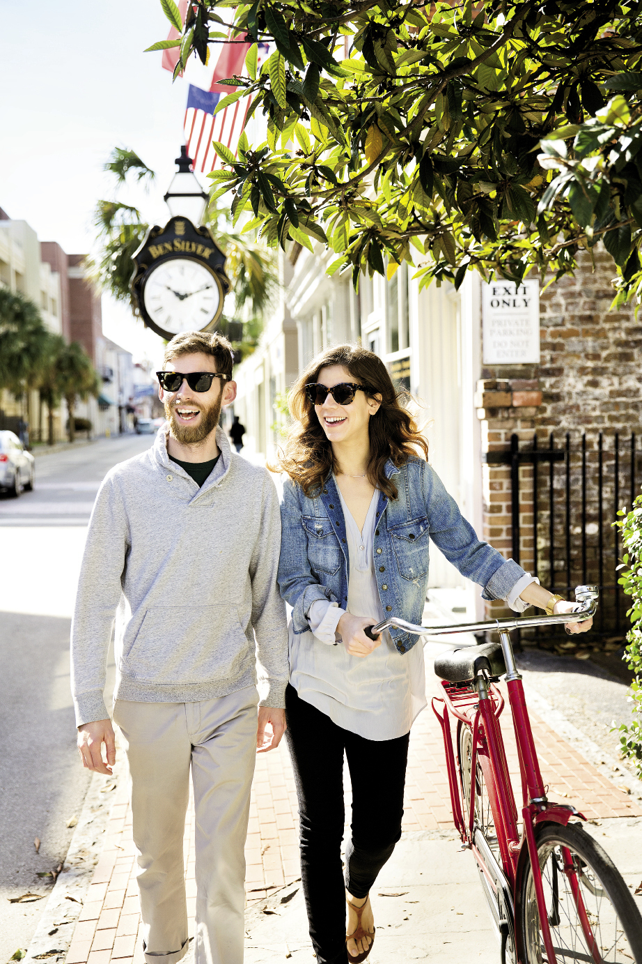 In Stride: Lindsey and his wife, Martina, walk or bike around town—to work, to shop, to go out, or to explore.