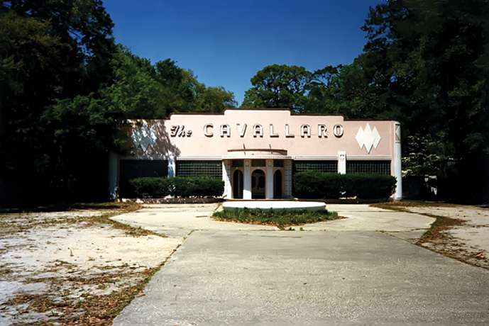 The Cavallaro’s original Art Deco façade on Savannah Highway after the restaurant closed post-Hurricane Hugo