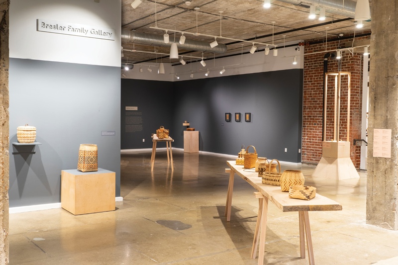 Old Meets New: The Center for Craft exhibit “Weaving Across Time” (on view through early June) features works by nine contemporary Cherokee basketmakers who are exploring the boundaries of this centuries-old medium through size and materials.