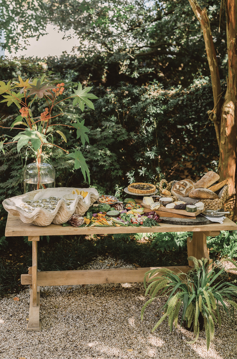 Blake channels autumnal abundance with organic elements that bring weight and drama to the tablescape.