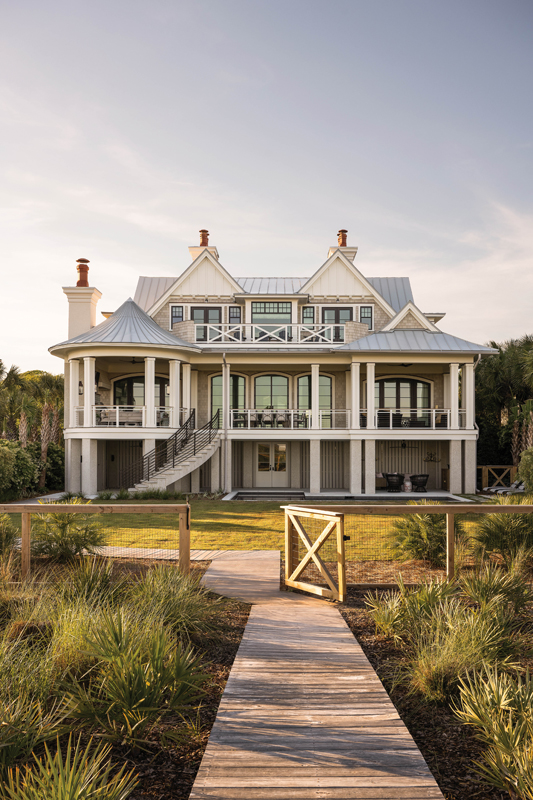 Island Sanctuary - This shingle-style residence on Isle of Palms was designed for Keith and Susan Ward, who were looking to turn their longtime beach house into a winter retreat. When Keith passed away mid-project, Susan was determined to fulfill their shared vision.