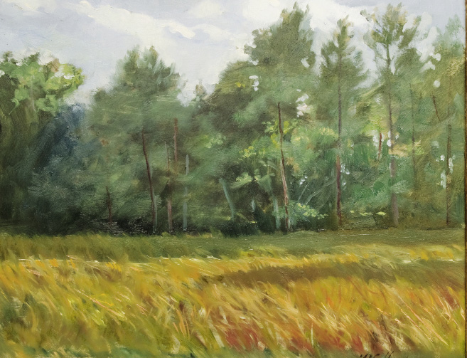 Broomstraw Fields, 2011, 8&quot; x 10&quot;, oil on panel