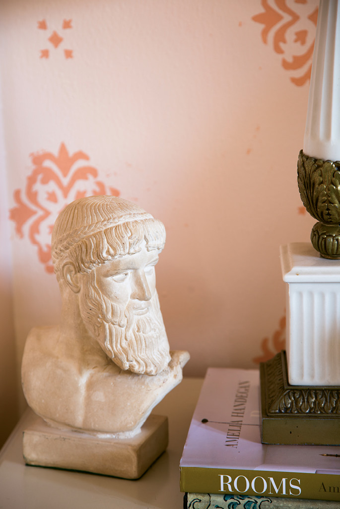 Glennon found the limestone bust of Poseidon while antiquing.
