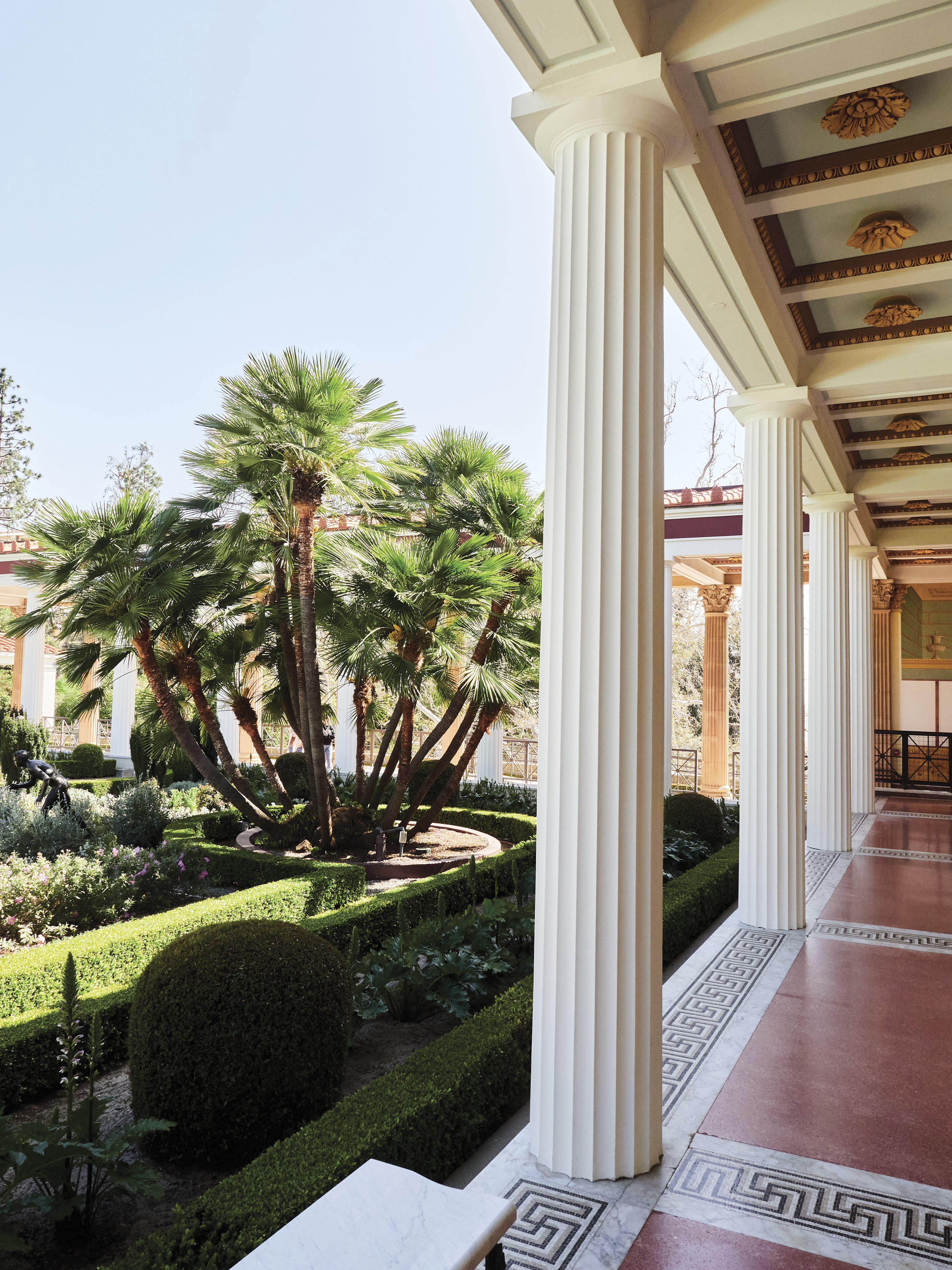 A grand peristyle overlooking the gardens.