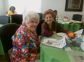 Grandview residents enjoying a cooking class sponsored by Lowcountry Food Bank