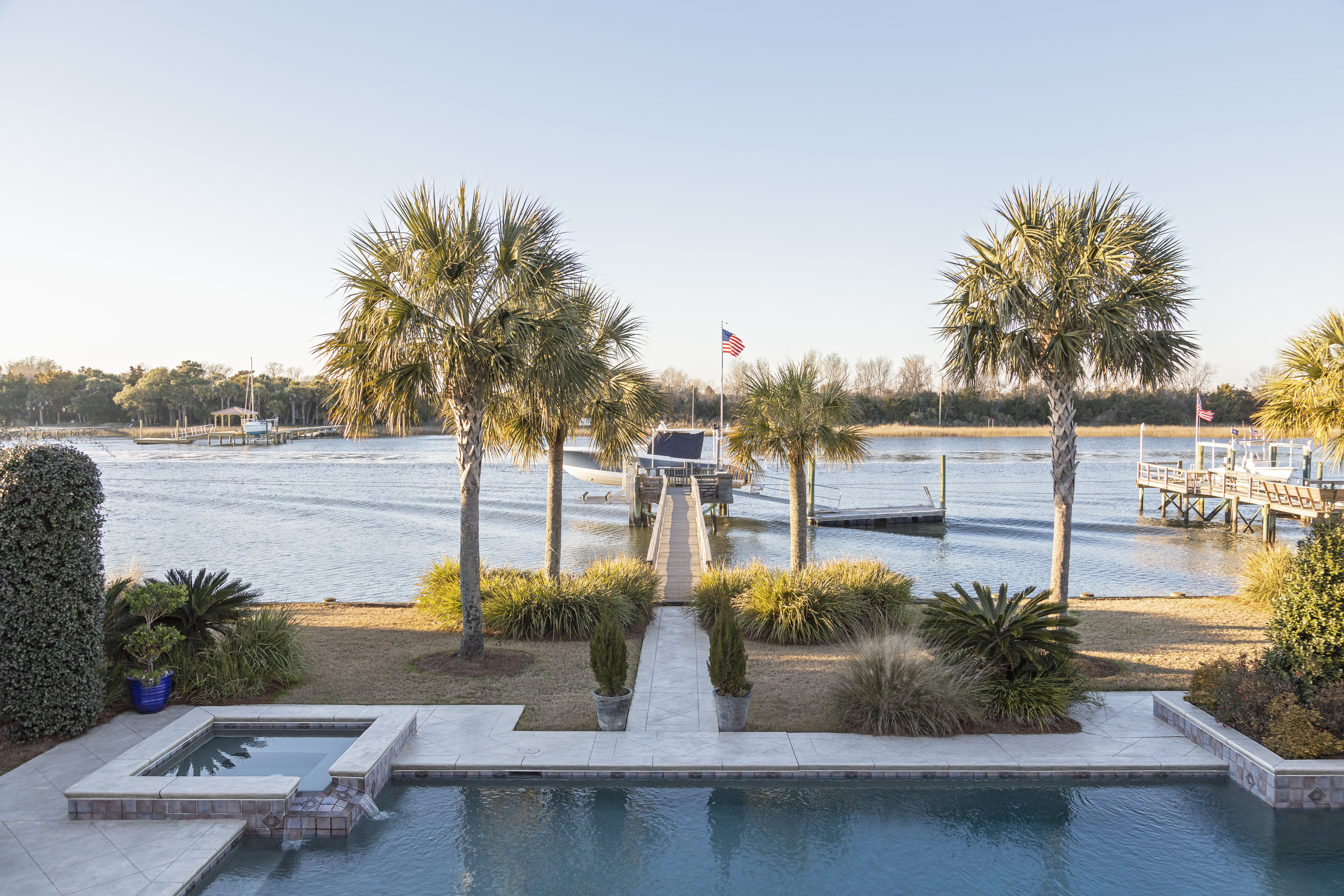 IN FULL VIEW: Horton drew much of his inspiration for the home’s new palette from its spectacular views and the ever-changing colors of the Intracoastal Waterway and marsh.