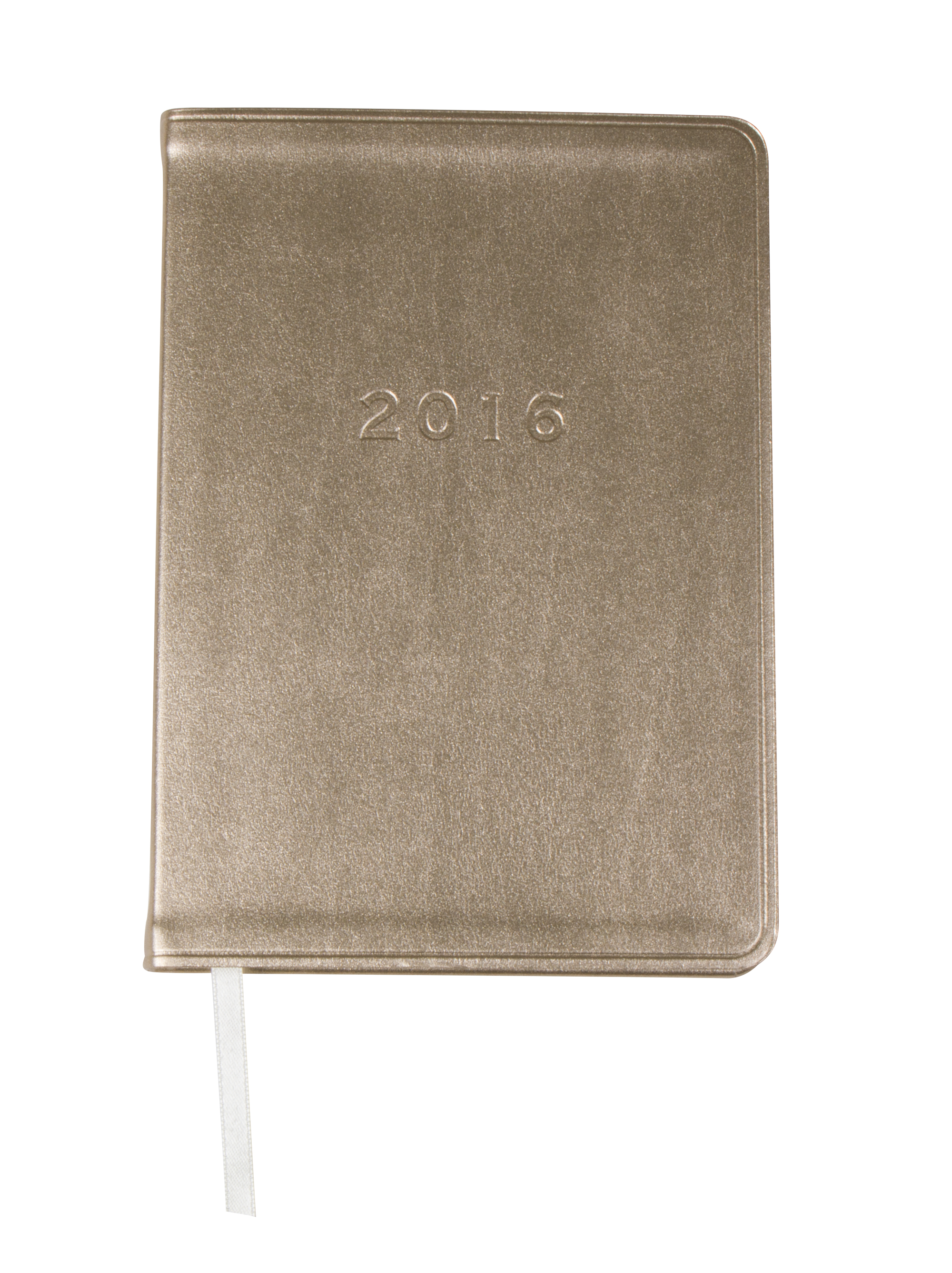 Gallery Leather ”Metallic Weekly Planner” in ”Metallic Gold,” $15 at Barnes &amp; Noble Towne Centre