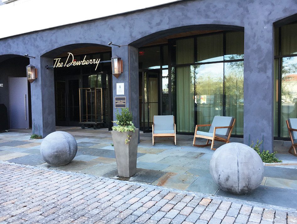 The Dewberry offers up inviting outdoor seating areas.
