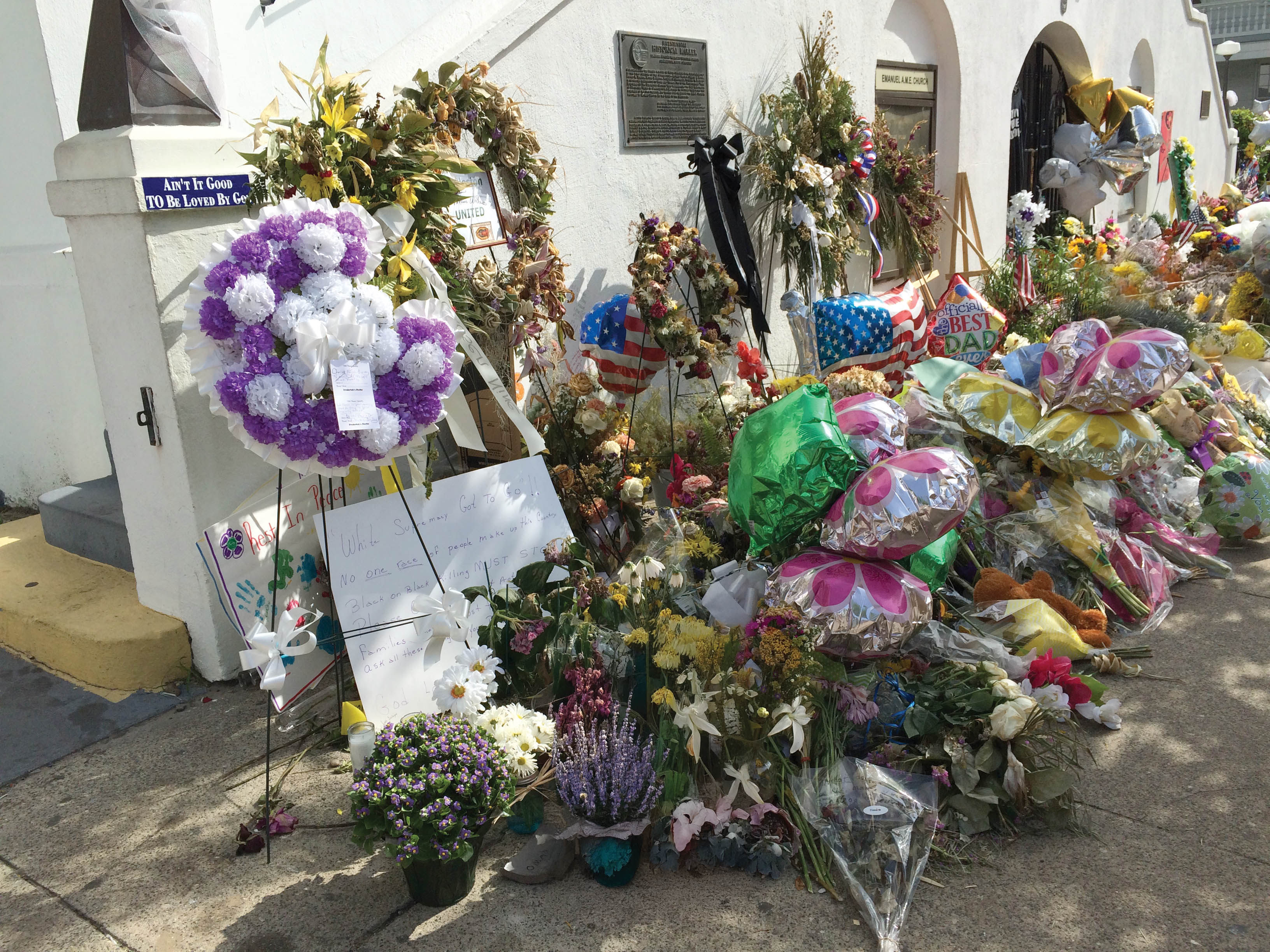 Thousands of people paid their respects, leaving memorials in the form of flowers, notes, poems, and pictures.