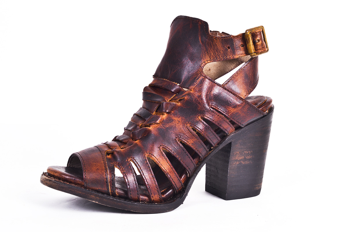 Freebird &quot;Bongo&quot; leather sandal in &quot;cognac,&quot; $195 at Out of Hand