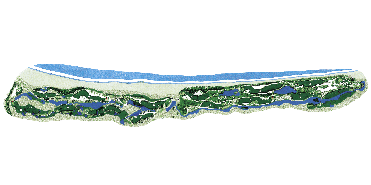 A map of the Ocean Course for the 1991 Ryder Cup