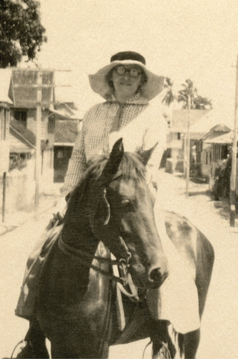 Anna Heyward Taylor on expedition in British Guiana (present-day Guyana)