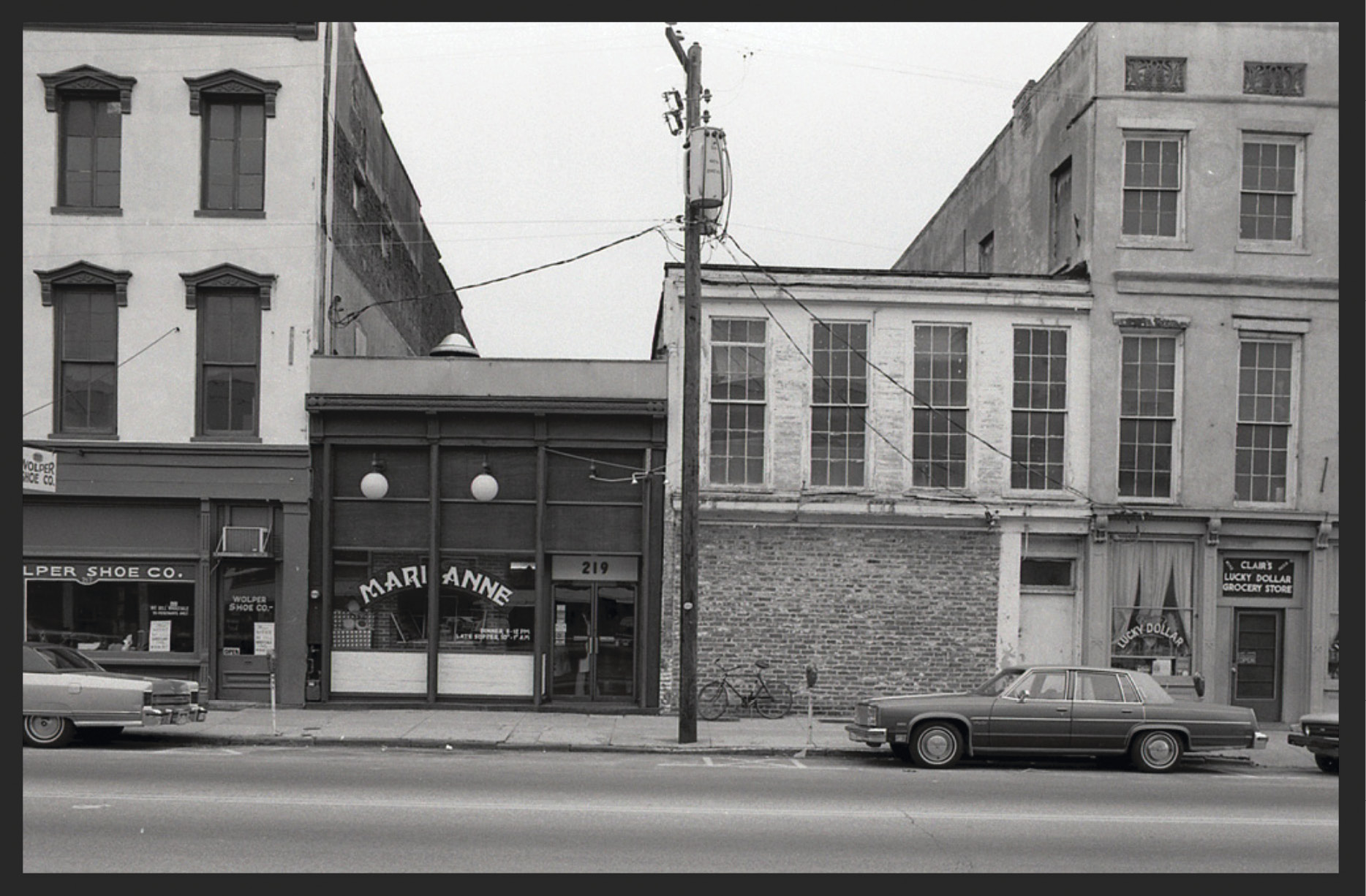 Marianne at 219 Meeting Street in the late ’70s; it was the beginning if the city’s European culinary “revolution.”