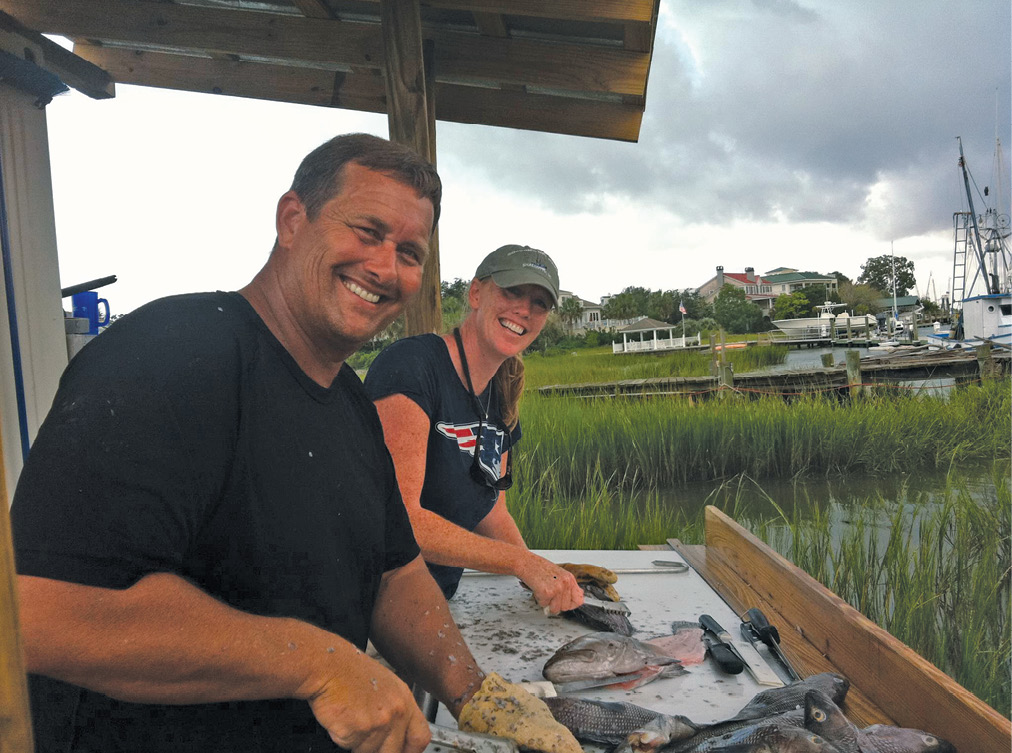 Kerry, a former fisheries biologist, handles everything from the financials to filleting.