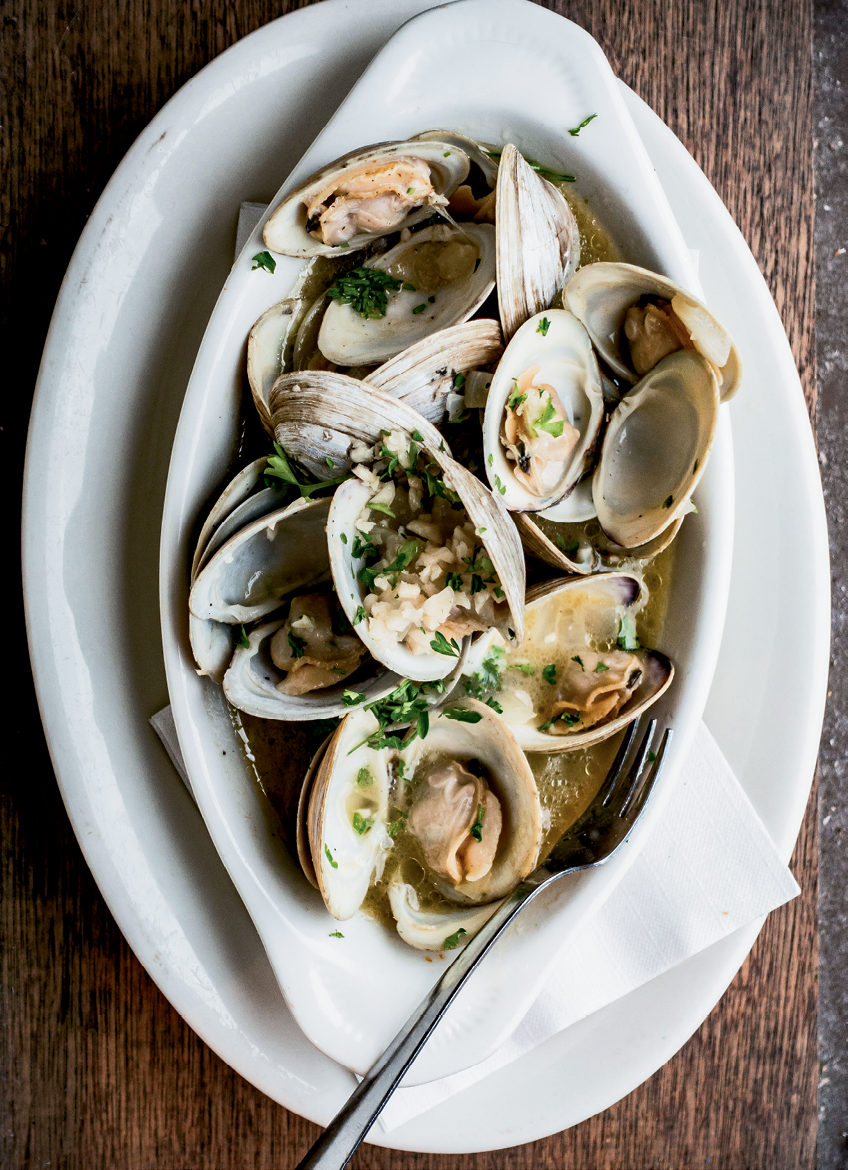 Beaufort butter clams at Panini’s on the Waterfront