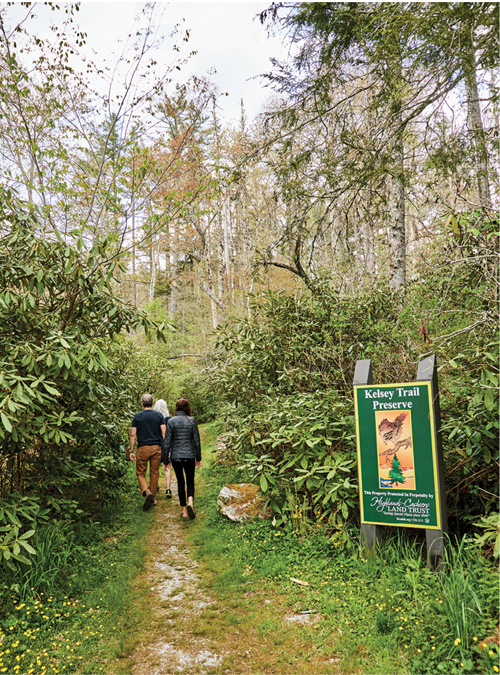 Natural Instincts: A hiking destination, Highlands has many in-town and nearby trails. (Clockwise from top left) The Kelsey Trail Preserve entrance.