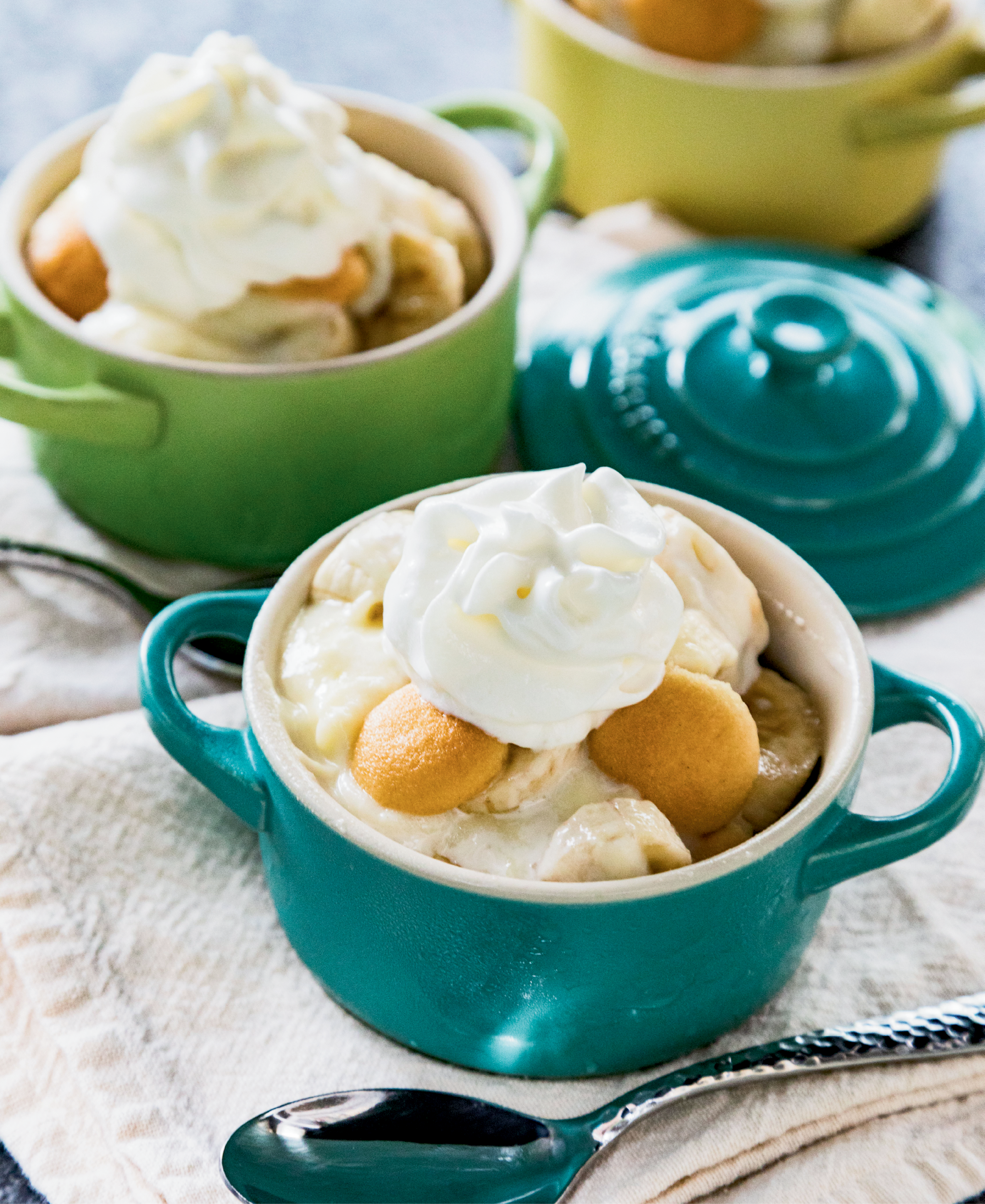 Classic banana pudding tastes like an indulgent dessert, but it’s also a sneaky way to add more fresh produce to the meal—there’s about one serving of fruit in each portion!