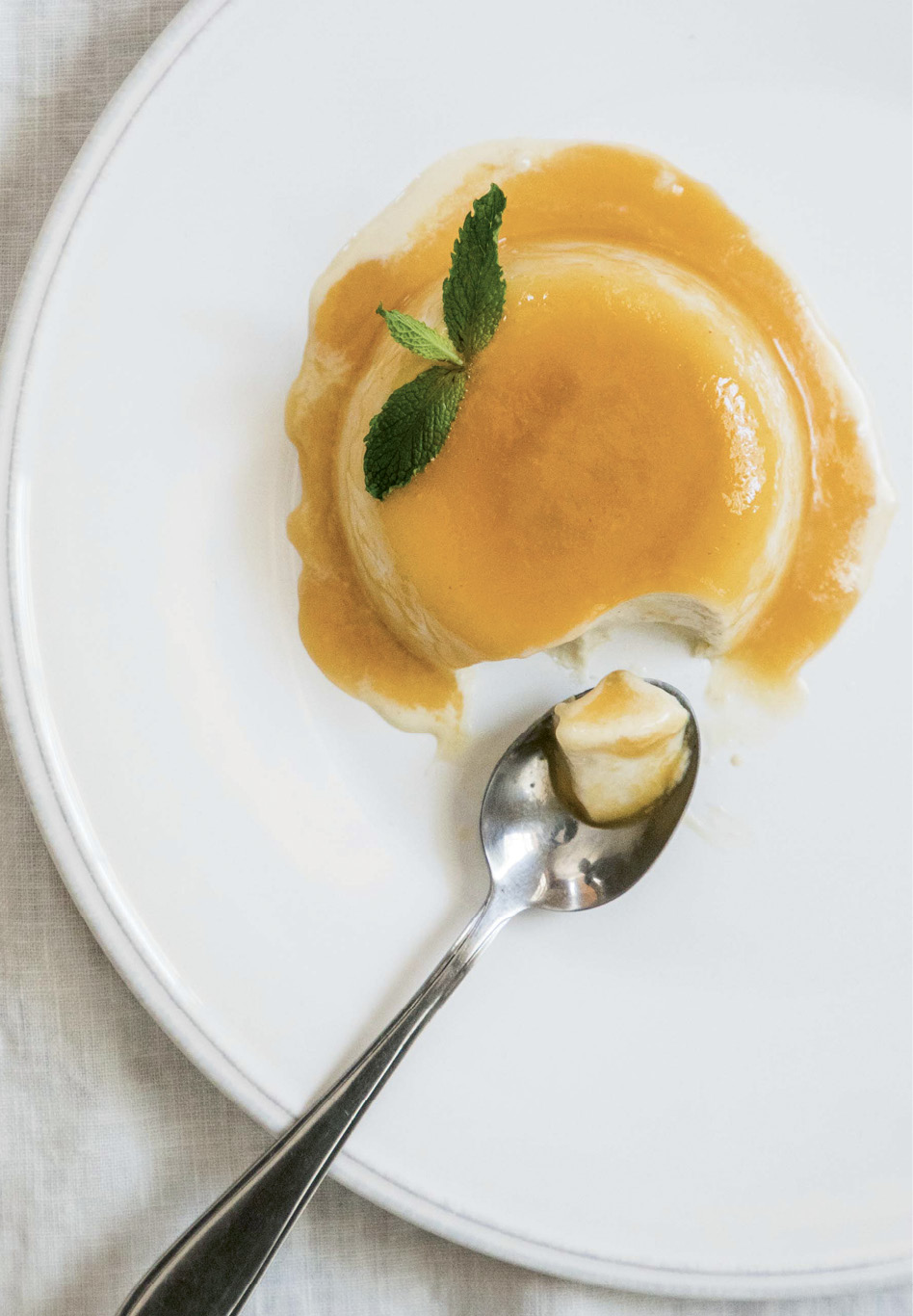 Panna cotta can be served with or without caramel sauce.