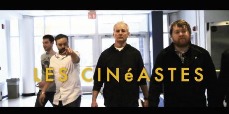 Walkin’ the Walk: Barnhardt (second from the left) in a spoof trailer for faux movie Les Cinéastes (The Filmmakers) made with local film buds and the one and only Bill Murray.