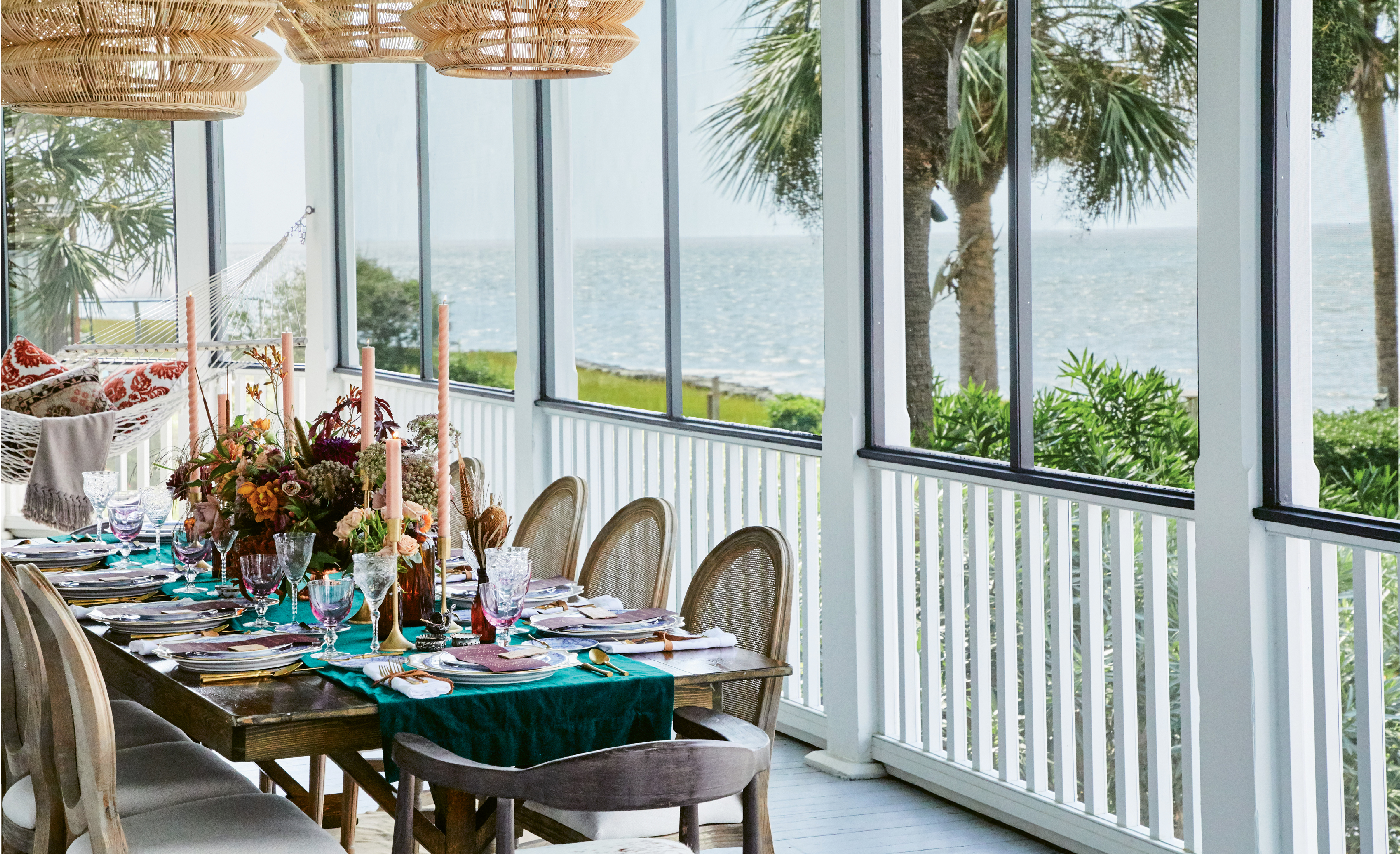 ...outfitted this porch on Sullivan’s Island for the holidays.