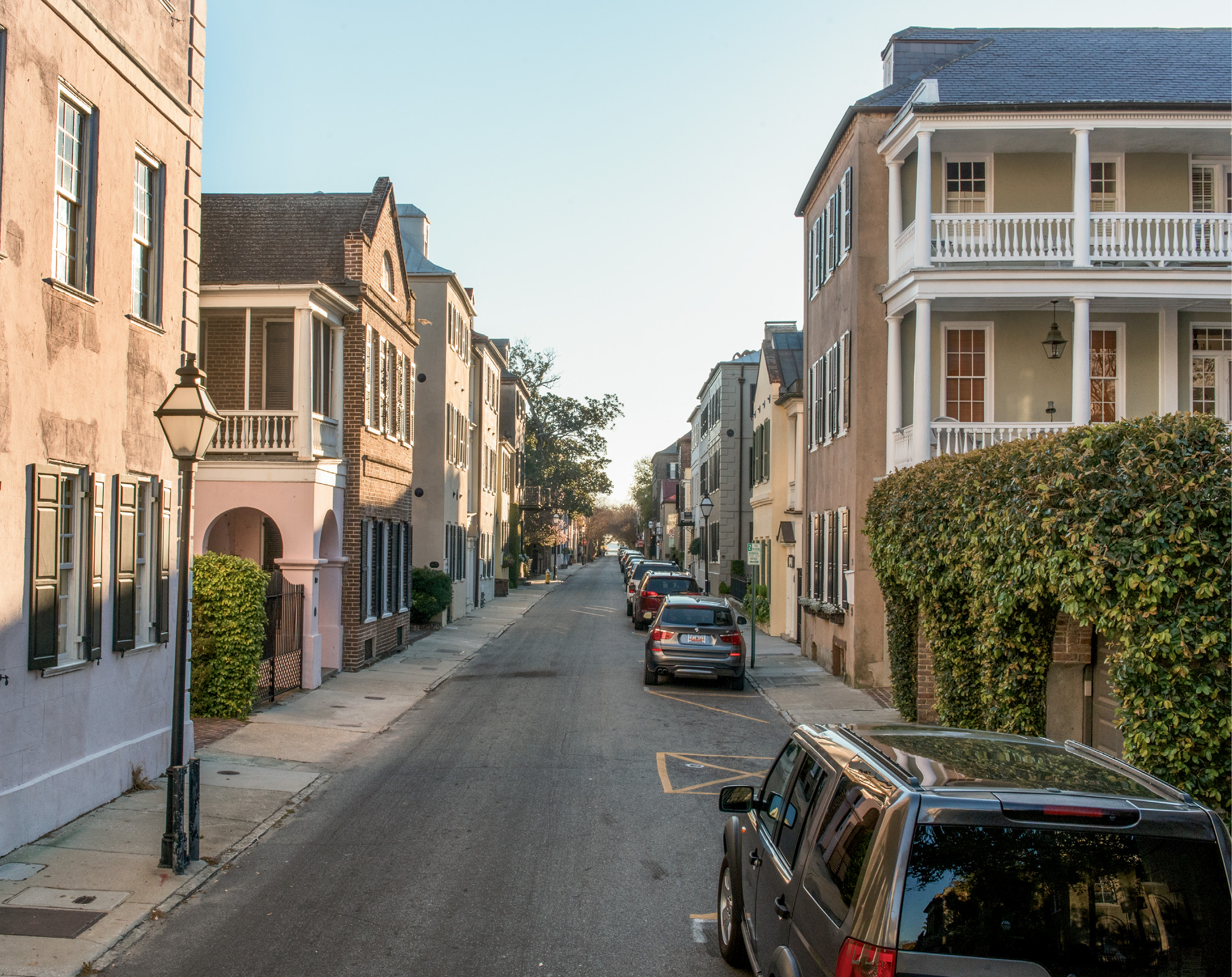 “The restoration movement of the 1920s... centered on the earliest streets such as Tradd and East Bay, where individuals such as Susan Pringle Frost personally purchased homes and resold them to restoration-minded people.” —Jonathan H. Poston, The Buildings of Charleston