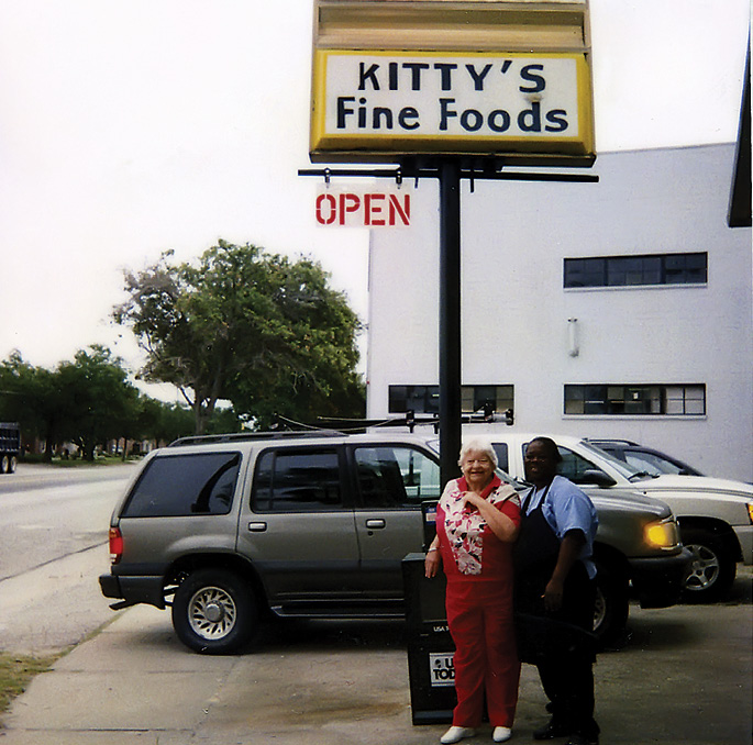 Miss Kitty with Martha Grant in the 1990s; Grant later acquired Miss Kitty’s and paid homage to its 40-year-old heritage by renaming it “Kitty’s Diner.”