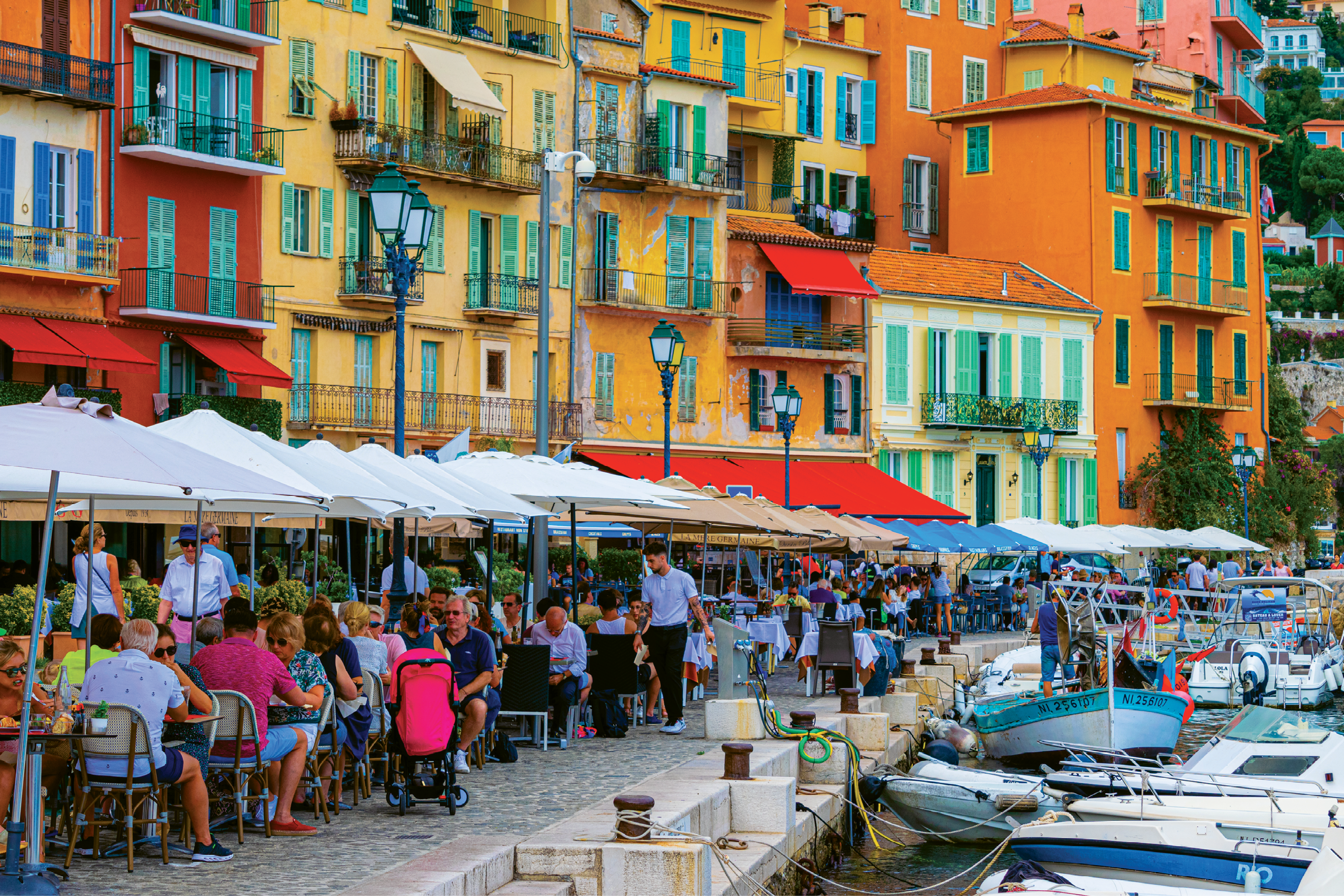 Basking in the seaside views of Villefranche-sur-Mer in all of its colorful glory