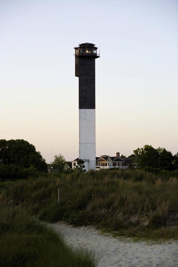 Although it’s not open for tours, the beach near the Sullivan’s Island lighthouse provides a unique lookout to catch the rising moon.