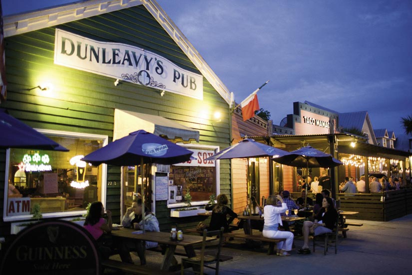 One of the oldest establishments on the block, Dunleavy’s serves up live music on Tuesday and Sunday evenings along with pub fare.