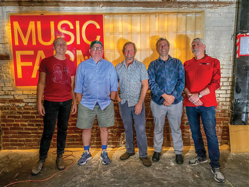 FARM TEAM: (From left to right) New Music Farm director Charles Carmody joins co-founders Carter McMillan and Kevin Wadley (also pictured below) as well as partners and building owners Jerry Scheer and Mark Cumins at the Ann Street music venue.