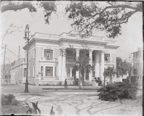 A vintage shot of the 120-year-old Beaux Arts-style home. PHOTOGRAPH (HISTORIC) BY GEORGE W. JOHNSON, COURTESY OF THE GIBBS MUSEUM OF ART / CAROLINA ART ASSOCIATION