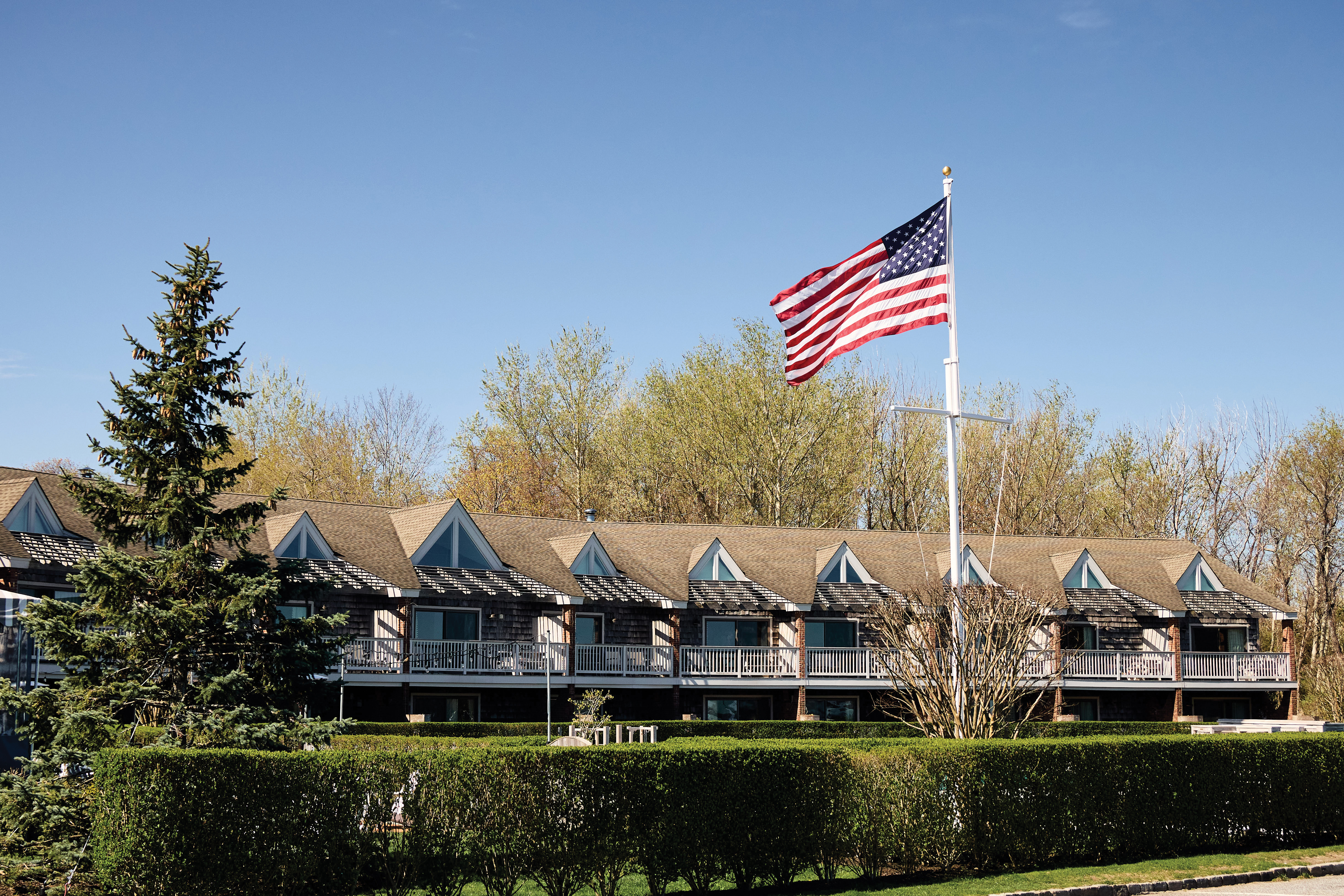 Baron’s Cove overlooks the Sag Harbor Cove Yacht Club.