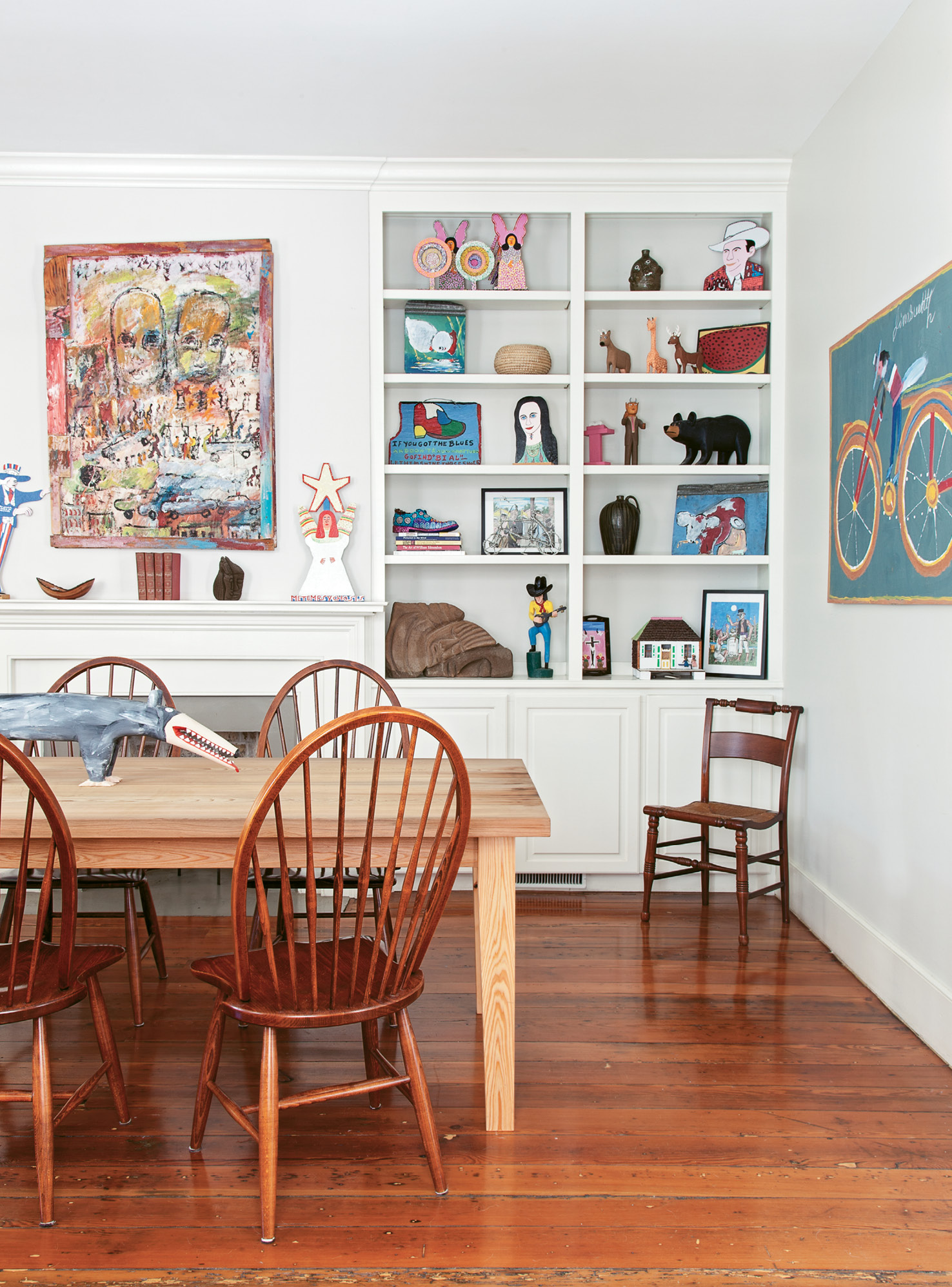 The couple’s folk-art collection could fill a museum.
