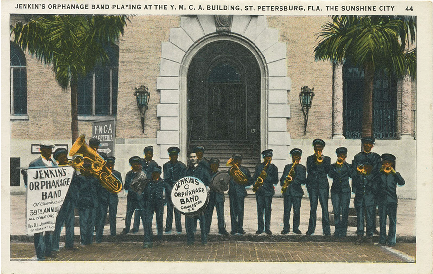 The popular Jenkins Orphanage Band (pictured here in St. Petersburg, Florida) regularly toured the country.