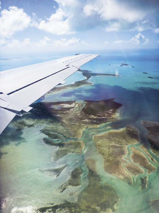 Flying above the Exumas’ more than 360 islands, some just tiny cays of coral and sand