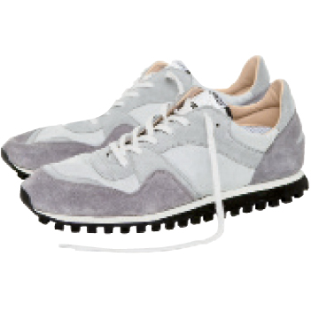 Reitz rocks these Swedish trainers, made using 1950s molds and machinery. $220, spalwart.com
