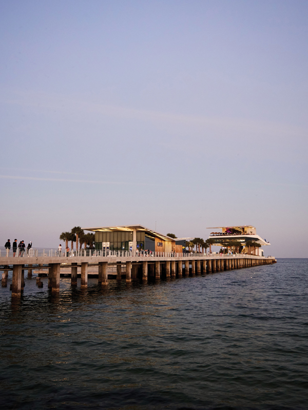 Palms on the Pier: Spanning 26 acres with grassy parkland, restaurants, and tall palm trees, the revamped St. Pete Pier connects directly to downtown.
