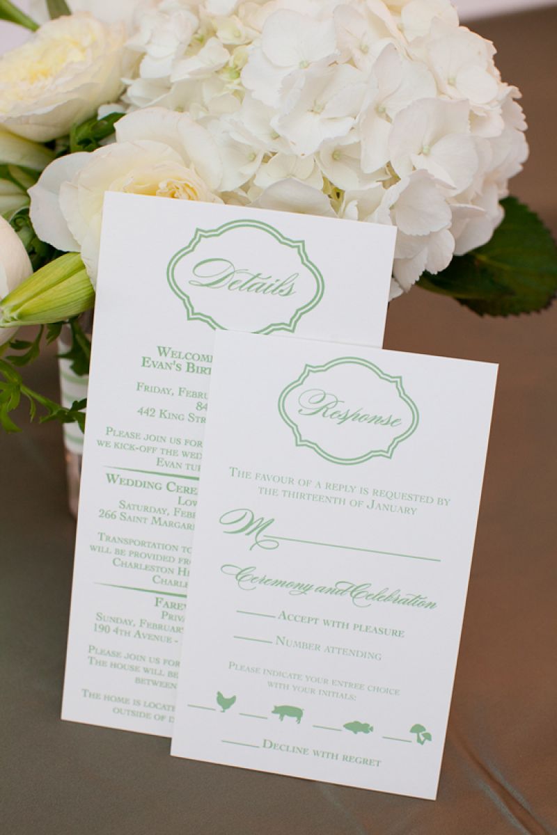 A LOOK AHEAD: The stationery suite by Scotti Cline Designs previewed the evening’s starring color.