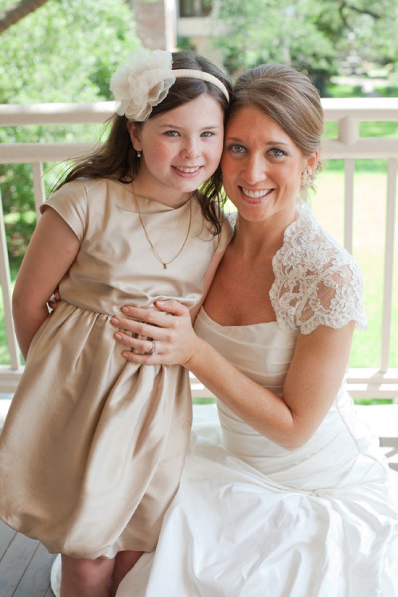 LOVELY LADIES: Jessica and step-daughter Ava smile for the camera.