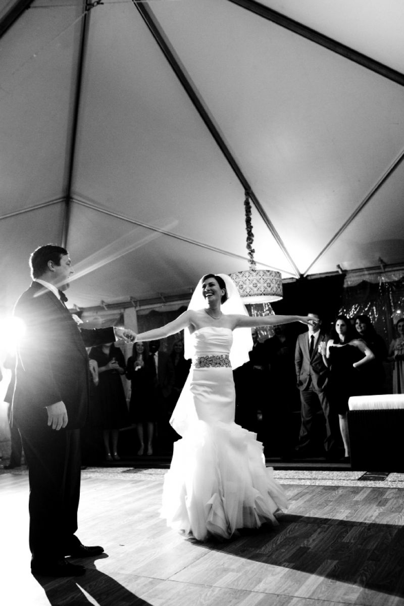 MOVING MEMORIES: Reminiscent of their first official date at an Elton John concert, the couple’s first dance was set to “Your Song.”